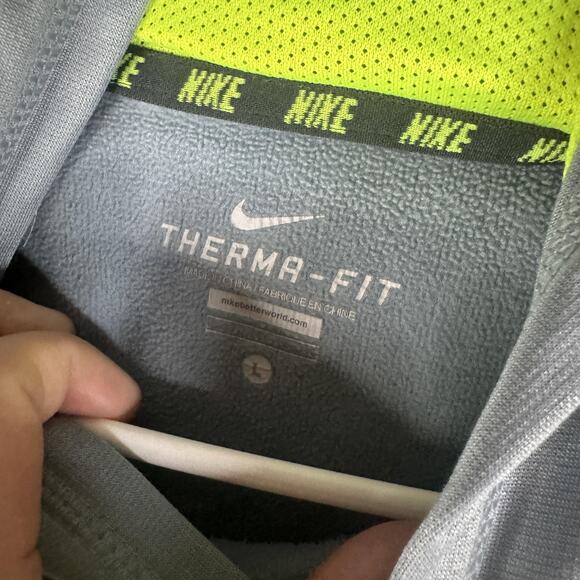 Nike Hoodie Mens Large Therma-Fit Pullover Sweatshirt Athletic Neon Yellow - Picture 5 of 7